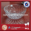 Clear designed glass salad bow glass fruit bowl custom glass bowl